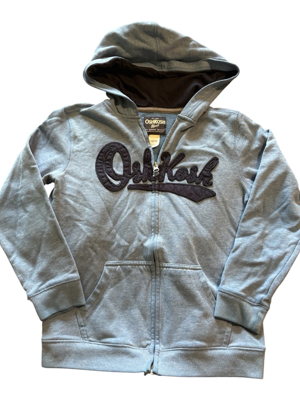 🟡OshKosh B'gosh Light-blue Hooded Zip Sweatshirt for Kids
